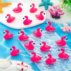 LHSYFBZ 50Pcs Mini Resin Flamingo Figurines – Cake Topper, Dollhouse & DIY Decor