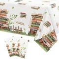 Lianxuia 3Pcs Book Themed Tablecloths - 54 x 108 in Waterproof Table Cover for Book Clubs, Parties, and Baby Showers