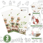 Lianxuia 3Pcs Book Themed Tablecloths - 54 x 108 in Waterproof Table Cover for Book Clubs, Parties, and Baby Showers