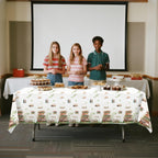 Lianxuia 3Pcs Book Themed Tablecloths - 54 x 108 in Waterproof Table Cover for Book Clubs, Parties, and Baby Showers