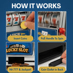 Liberty Imports Lucky Sevens Jumbo Slot Machine Toy Piggy Bank – Flashing Lights & Jackpot Sounds
