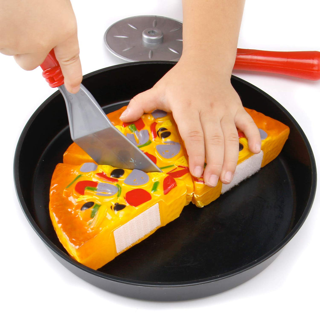 Liberty Imports 11 Pcs Pizza Party Toy Play Set – Slice, Serve & Pretend Play for Kids