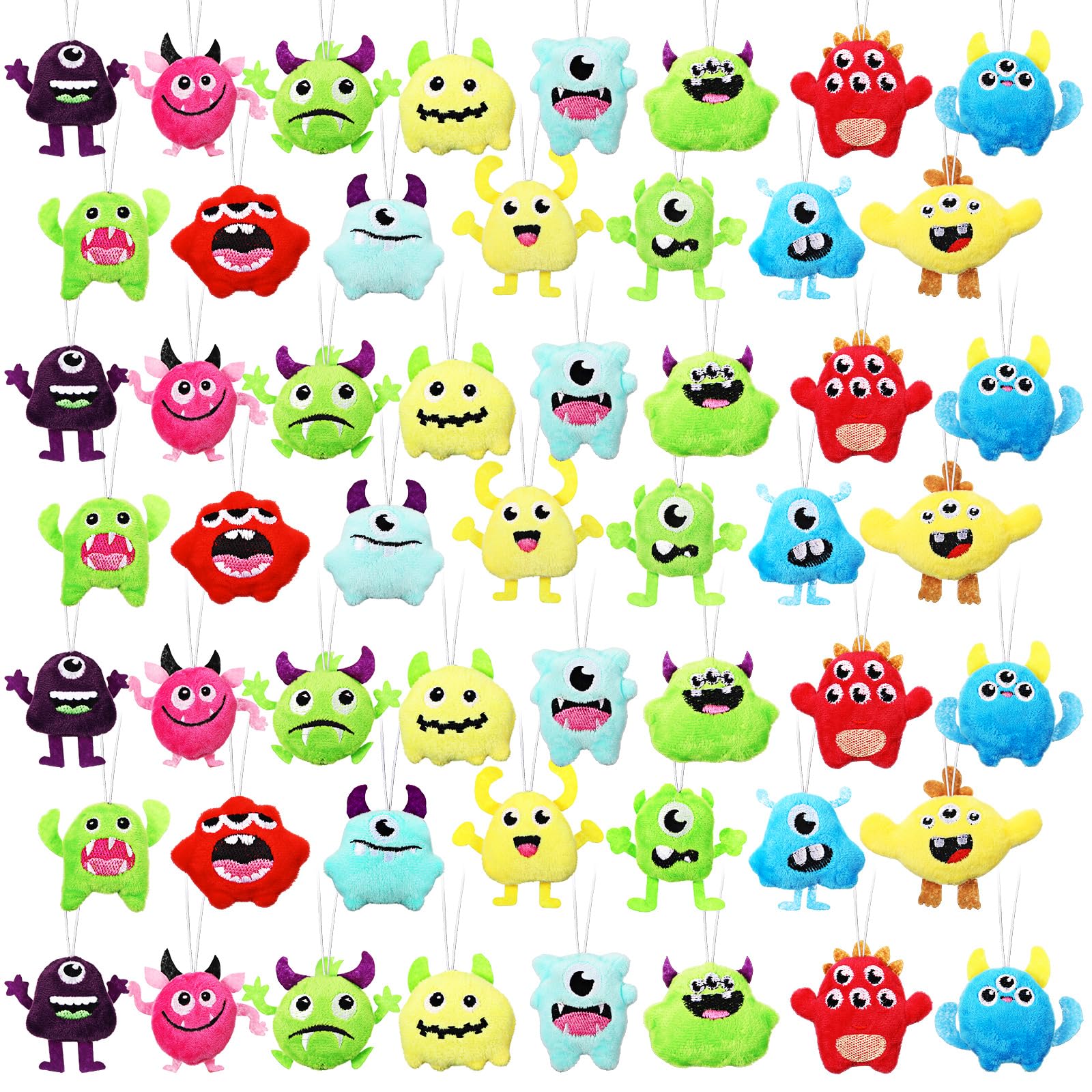 Libima 90 Pcs Valentine Mini Plush Keychains — Cute Devil Design Party Favors