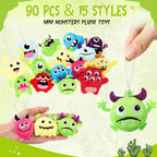 Libima 90 Pcs Valentine Mini Plush Keychains — Cute Devil Design Party Favors