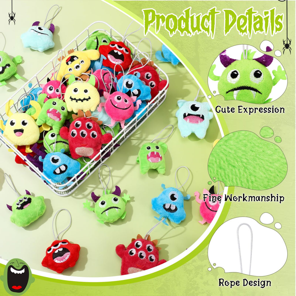 Libima 90 Pcs Valentine Mini Plush Keychains — Cute Devil Design Party Favors