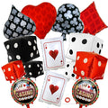 Licidecopai Dice & Cards Casino Balloons – 14 Pcs for Vegas Night & Poker Party Decor