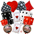 Licidecopai Dice & Cards Casino Balloons – 14 Pcs for Vegas Night & Poker Party Decor