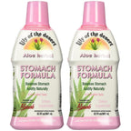 Lily Of The Desert Stomach Formula – Organic Aloe Vera Juice with Slippery Elm & Herbs (Pack of 2)