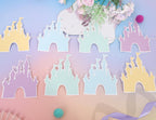 LINGANA Colorful Castle Banner for Princess Birthday Parties | Fairy Tale Photo Backdrop