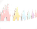 LINGANA Colorful Castle Banner for Princess Birthday Parties | Fairy Tale Photo Backdrop