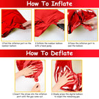Lingqiang Red 20 Balloon Number Set – 40in Foil Numbers with Confetti Balloons for 20th Birthday & Anniversary Parties