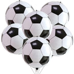 Lingqiang 22 Inch 4D Soccer Foil Balloons – 6pc Black & White Party Decor