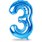 Lingqiang 40 Inch Blue Number 3 Balloon | Large Foil Numeric Balloons for Birthdays & Celebrations