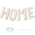 Lingqiang 40-Inch Beige HOME Foil Letter Balloons – Large Ivory White Welcome Banner for Housewarming