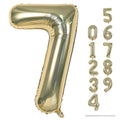 Lingqiang 40'' Champagne Gold Number 7 Balloon — Self-Inflating Foil Balloons for 7th Birthday & Celebrations