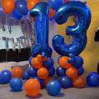 Lingqiang Navy Blue 40in Number 1 Balloon – Giant Foil Birthday Balloons for 1st–10th Celebrations
