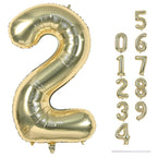 Lingqiang 40 Inch Champagne Gold Number 2 Balloon – Large Foil Party Balloons