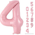 Lingqiang 40-Inch Pastel Pink Foil Number 4 Balloon – Large Self-Inflating Party Balloons