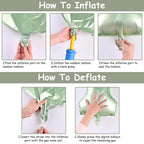 Lingqiang 40-inch Sage Green Number 2 Foil Balloon Set – Large 0-9 Balloons for Parties