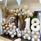 Lingqiang Cream 40-Inch 21st Birthday Balloons – Ivory Foil Number 2 & 1 for Men and Women