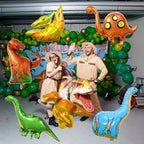 Lingqiang Dinosaur Foil Balloons Set (6 Giant Mylar Balloons) | Jungle Safari Party