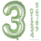 Lingqiang Sage Green 40in Number 3 Balloon – Large Foil Balloons for 3rd Birthday & Party Decor