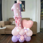 Lingqiang 40-Inch Pastel Pink Foil Number 4 Balloon – Large Self-Inflating Party Balloons