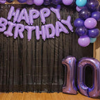 Lingqiang Large 40in Purple Number 10 Foil Balloons Kit – Self-Inflating with Confetti Balloons for 10th Birthday & Anniversary