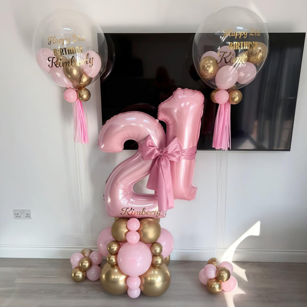 Lingqiang 40in Pastel Pink Number 15 Balloon – Giant 1 & 5 Foil Balloons for Birthday & Party Decor
