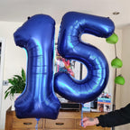 Lingqiang Navy Blue 40in Number 1 Balloon – Giant Foil Birthday Balloons for 1st–10th Celebrations