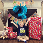 Lingqiang 40 Inch Blue Number 3 Balloon | Large Foil Numeric Balloons for Birthdays & Celebrations