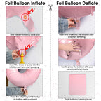 Lingqiang Pastel Pink 40in Number 1 & 0 Balloons for 10th Birthday Party Decor
