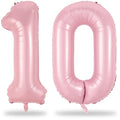 Lingqiang Pastel Pink 40in Number 1 & 0 Balloons for 10th Birthday Party Decor