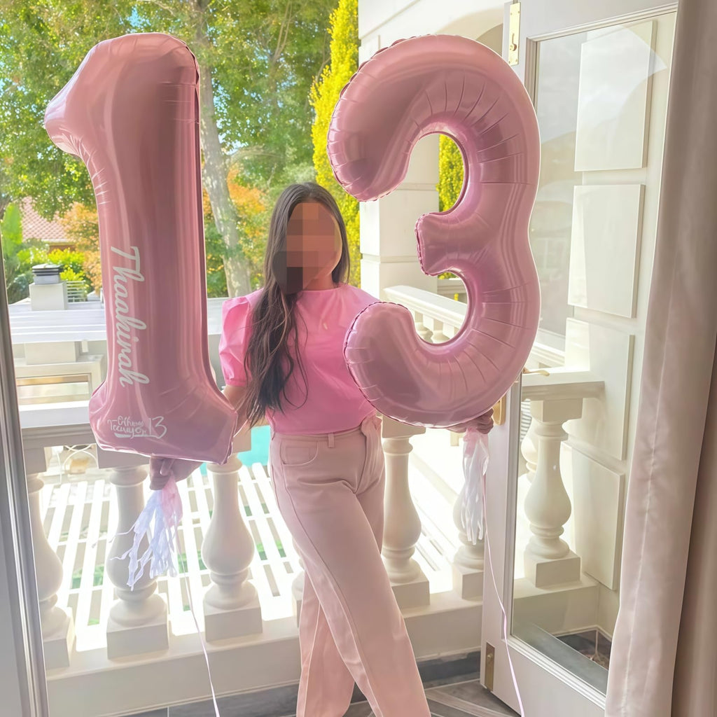 Lingqiang Pastel Pink 40in Number 1 & 0 Balloons for 10th Birthday Party Decor