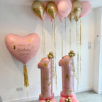 Lingqiang Pastel Pink 40in Number 1 & 0 Balloons for 10th Birthday Party Decor