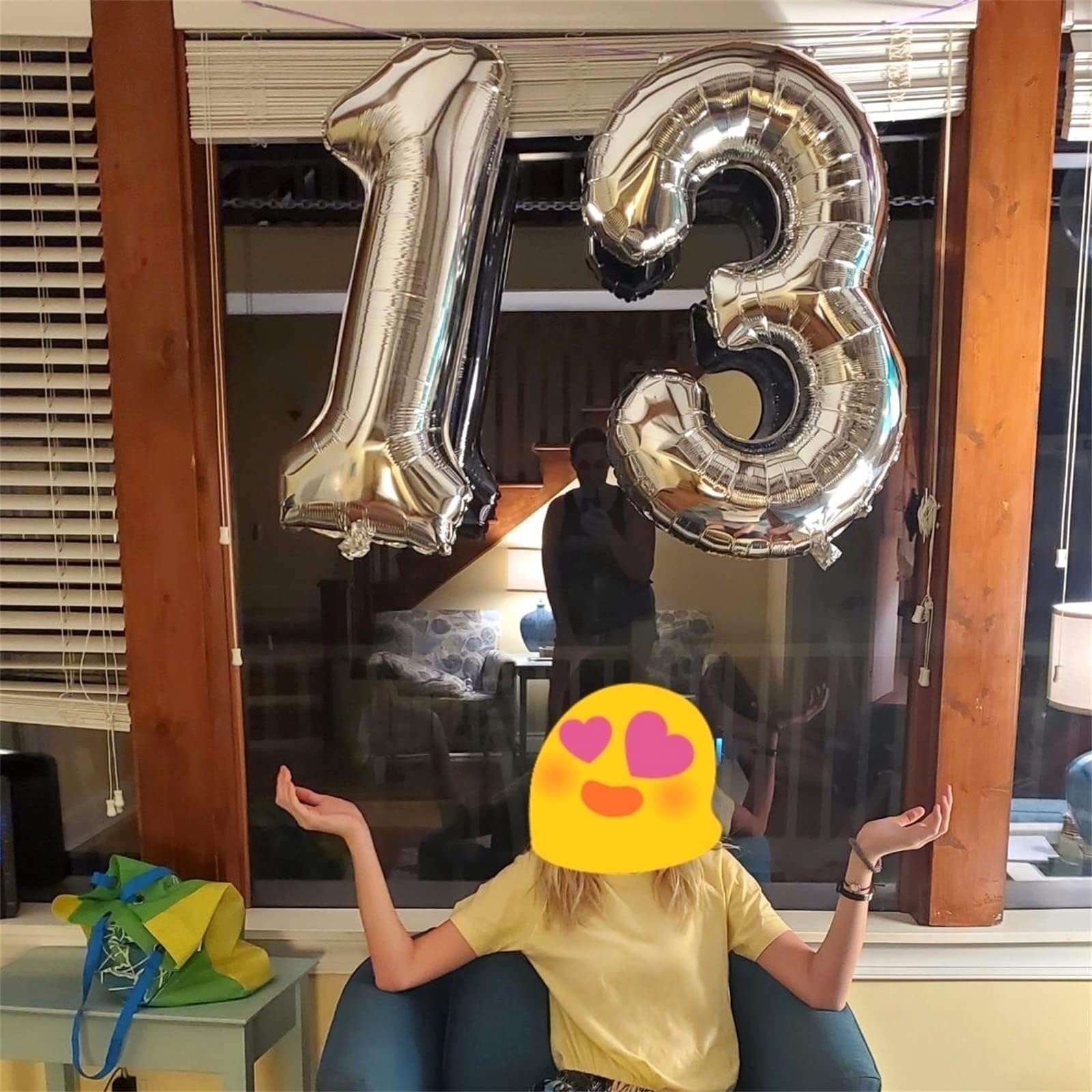 Lingqiang Silver 40-Inch Giant Number 3 Balloons – Self-Inflating Foil Birthday & Celebration Decor