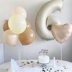 Lingqiang Cream 4-Number Balloon, 40-Inch Beige Foil Balloons for Birthdays & Anniversaries