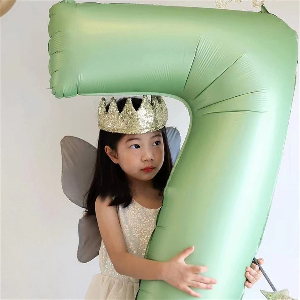 Lingqiang Sage Green 40in Number 3 Balloon – Large Foil Balloons for 3rd Birthday & Party Decor