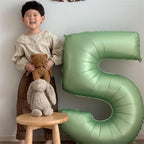 Lingqiang Sage Green 40in Number 3 Balloon – Large Foil Balloons for 3rd Birthday & Party Decor