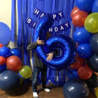 Lingqiang Navy Blue 40in Number 1 Balloon – Giant Foil Birthday Balloons for 1st–10th Celebrations