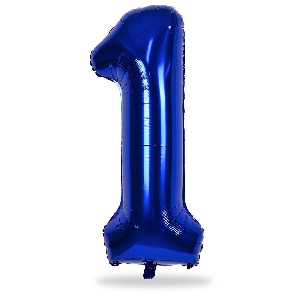 Lingqiang Navy Blue 40in Number 1 Balloon – Giant Foil Birthday Balloons for 1st–10th Celebrations