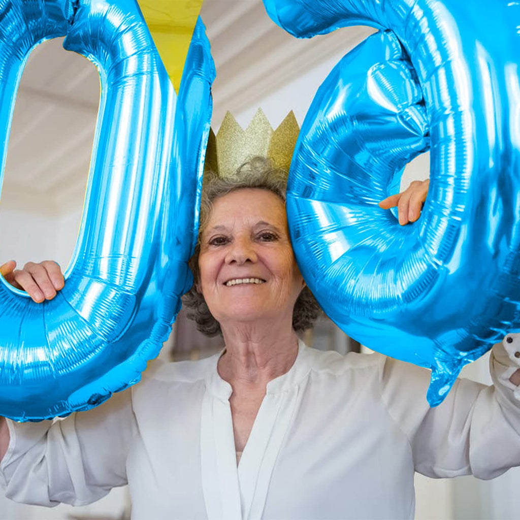 Lingqiang Blue 18-Number Foil Balloon Set — 40-inch 1 & 8 with Confetti Balloons for 18th/81st Birthday & Anniversary Decor