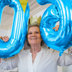Lingqiang Blue 18-Number Foil Balloon Set — 40-inch 1 & 8 with Confetti Balloons for 18th/81st Birthday & Anniversary Decor