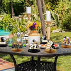 LINGTEER 27th Birthday Gold Table Topper Centerpieces – 8-Piece Honeycomb Star Balloons, 27 Years Old Sign