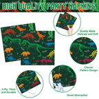 LINHAXM 166 PCS Dinosaur Birthday Decorations Kit – Plates, Cups, Banner, Tablecloth, Balloons for 20