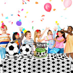 LINHAXM 150 PCS Soccer Plates & Napkins Set – Disposable Tableware for Soccer Birthday Party (Serves 50)