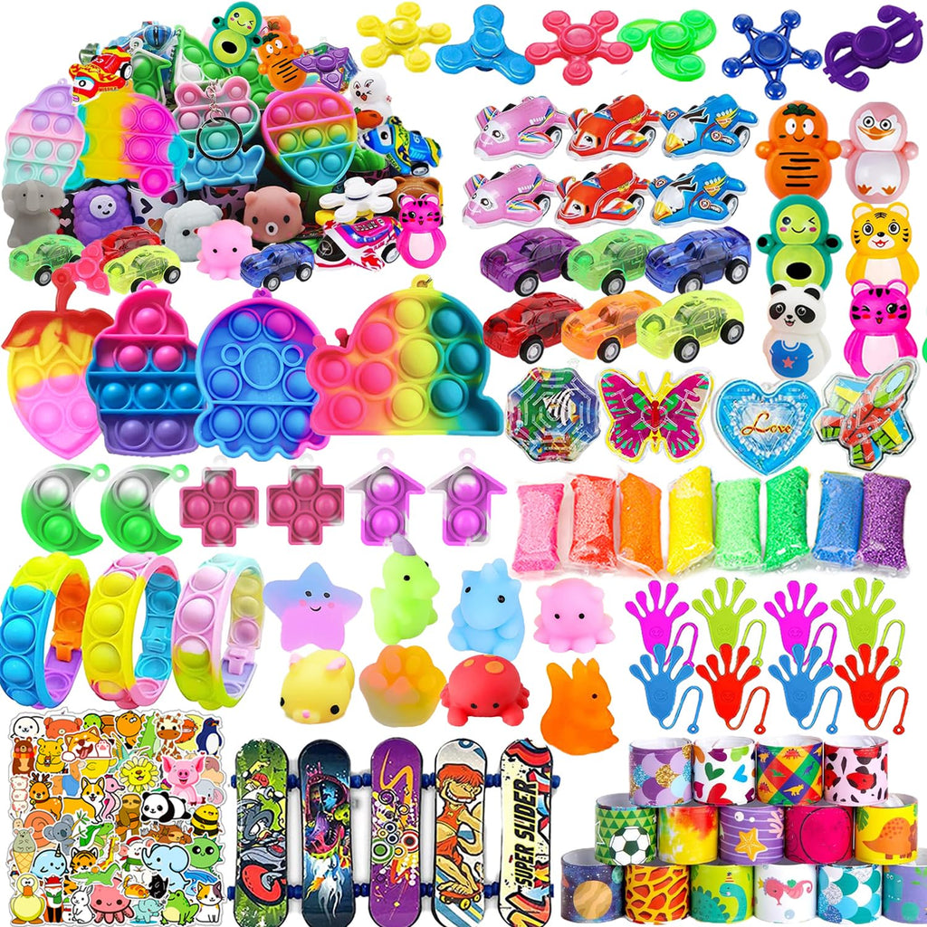 Liovccty 128 Pcs Kids Party Favors – Fidget Toys, Pinata Fillers & Prize Box Prizes
