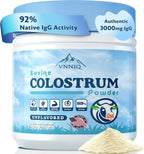 VNNIQ Bovine Colostrum Powder – 3X Absorption, 3,000 mg IgG, Organic Grass-Fed, Ultra-Low Temp Freeze-Dried, 50 Servings