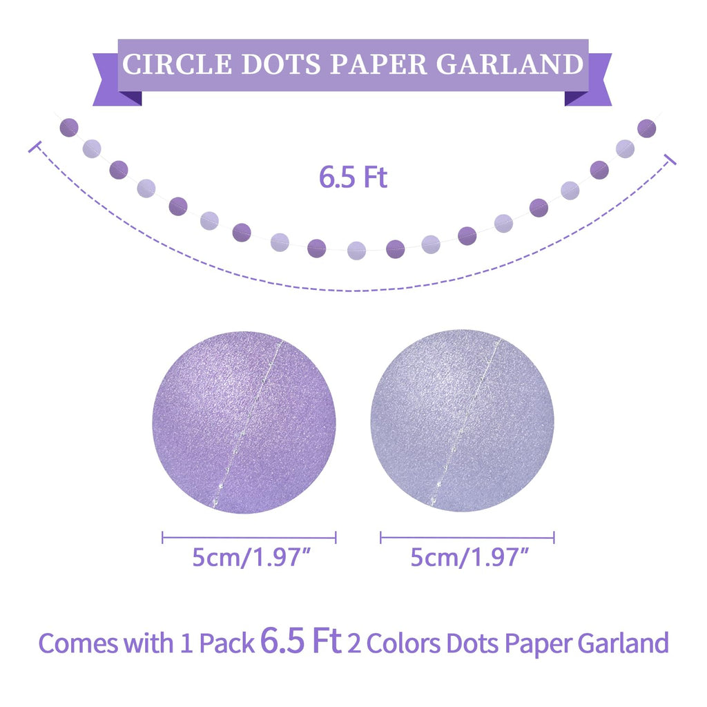 LITAUS Purple Birthday Decorations Kit - 16-Piece Set with Pre-Strung Banner, Honeycomb Balls, Garland & Swirls