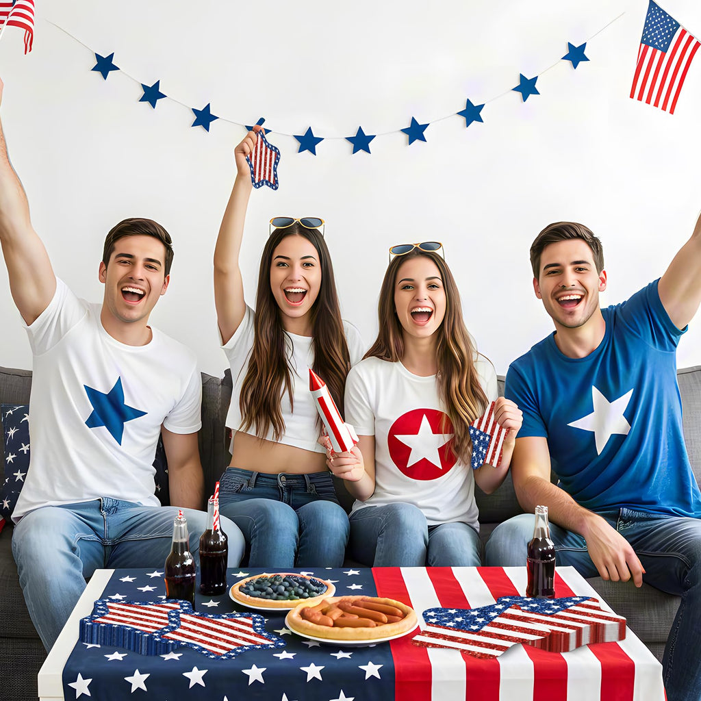 Litmitfu 40-Pack American Flag Napkins – 4th of July Party Essentials (13x13 Expanded)
